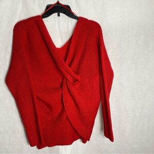 Fashion Nova Red Twist Sweater